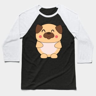 Kawaii Cute Baby Pug Baseball T-Shirt